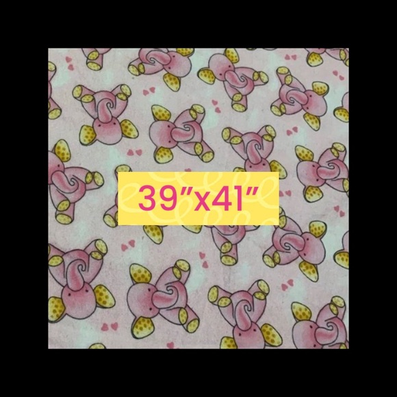 💝BRAND NEW-Handmade Baby Blanket🐘💗 - Picture 3 of 4